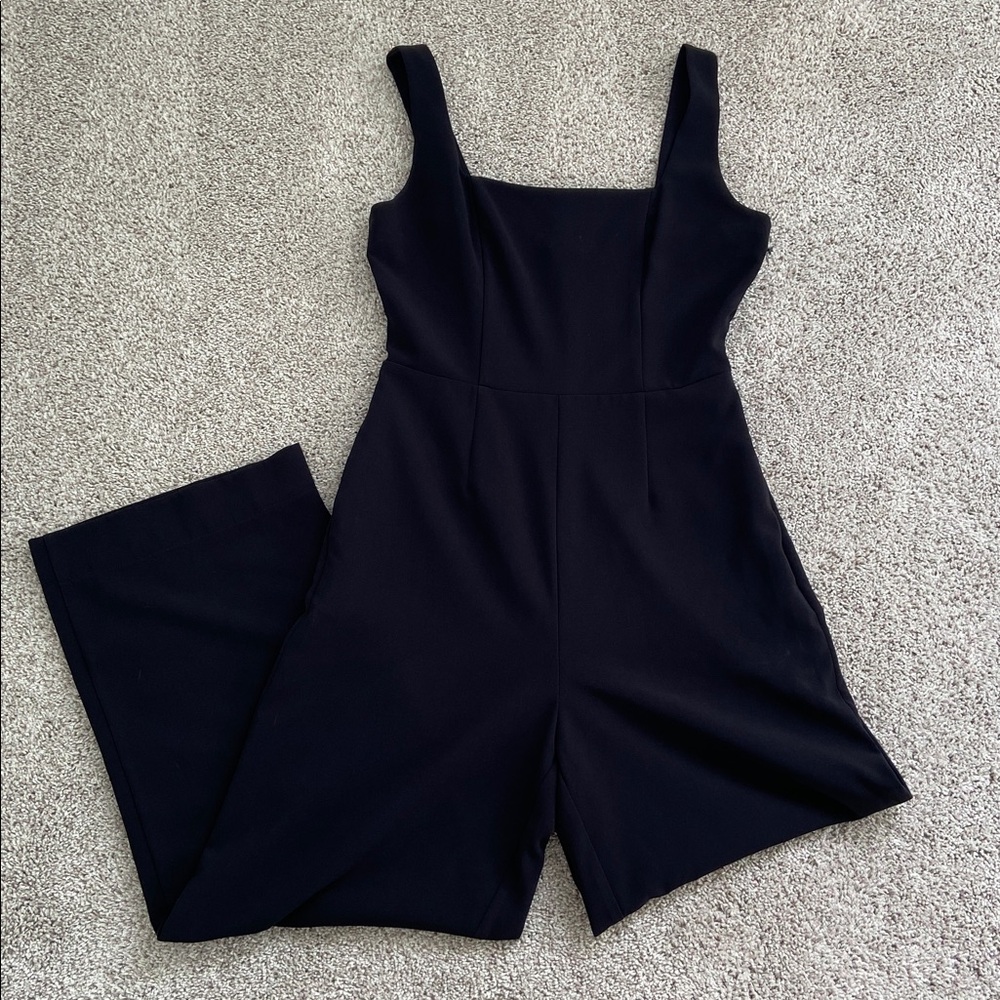 A New Day • Black Maxi Jumpsuit Sleeveless Square Neck